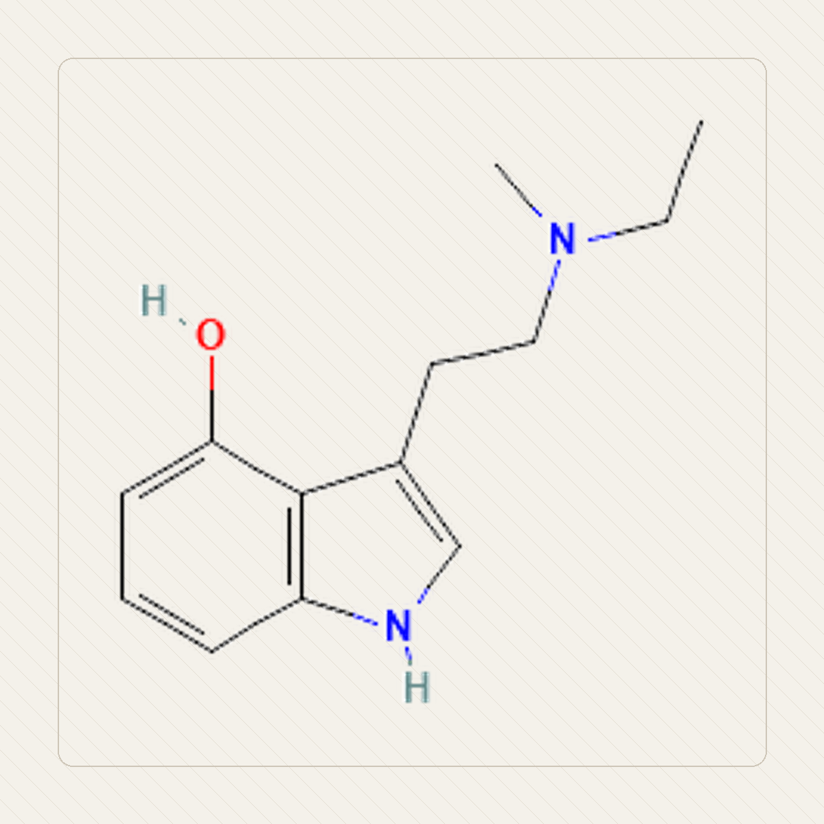 4-HO-MET 4-hydroksy-MET, illustration pédagogique de la structure moléculaire